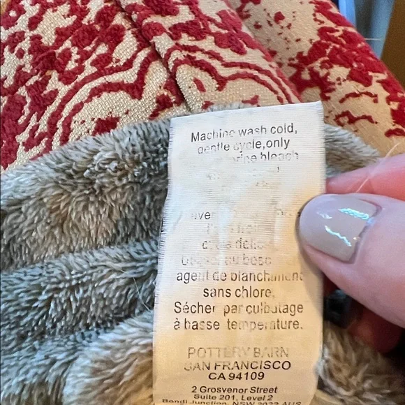 Pottery Barn Plush Gray Green Tan Bathrobe - Picture 11 of 11